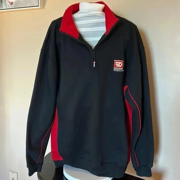 Y2K DICKIES Fleece quarter zip sweater.Facom,performance,outdoorsy,sporty,retro - Picture 4 of 15